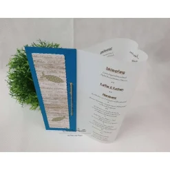 Einladung Taufe Kommunion Konfirmation MAIGRÜN-TAUPE oder in Wunschfarbe