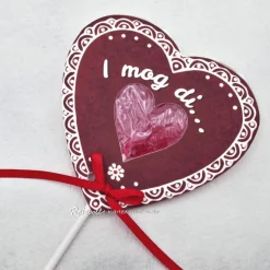 Einladung zum Geburtstag: Herz-Lolli-Lebkuchenherz – Individuell & Handgemacht