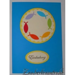 Einladungen zur Konfirmation selber basteln mit dem Bastelset Regenbogenfische - DIY Karten auch für Taufe und Kommunion