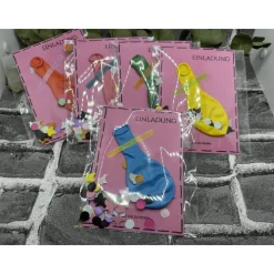 Einladungskarte | Handgemacht | Geburtstagseinladung | Geburtstag | Kinderparty | Party | ohne Umschlag