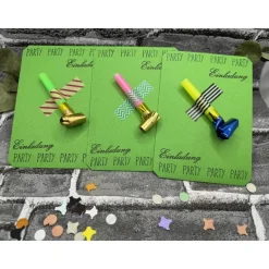 Einladungskarte | Tröte | Luftrüssel | Geburtstagseinladung | Kinderparty | Party | ohne Umschlag