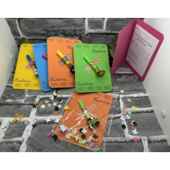 Einladungskarte | Tröte | Luftrüssel | Geburtstagseinladung | Kinderparty | Party | ohne Umschlag