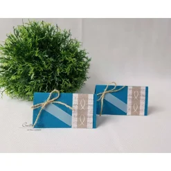 Einladungskarte ALTROSA-TAUPE Kommunion Taufe oder in Wunschfarbe