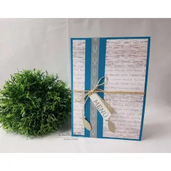 Einladungskarte ALTROSA-TAUPE Kommunion Taufe oder in Wunschfarbe