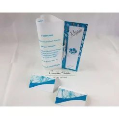 Einladungskarte Kommunion Konfirmation WELLE TÜRKIS