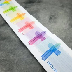 Einladungskarte Konfirmation, Kommunion & Firmung – Aquarell-Kreuz, personalisierbar