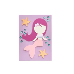 Einladungskarte Meerjungfrau Bastelet | Meerjungfrau Geburtstag | Einladung Kindergeburtstag Meerjungfrau