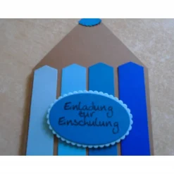 Einladungskarte Schulanfang Einschulung Einladungkarten Einladung Junge Schule Stiftkarte Schulstart