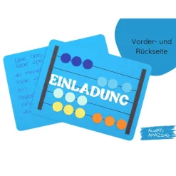 Einladungskarte Schulanfang | Bastelset | Rechenrahmen | Einschulungsfeier Ideen | Einladung zur Einschulung