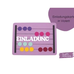 Einladungskarte Schulanfang | Bastelset | Rechenrahmen | Einschulungsfeier Ideen | Einladung zur Einschulung