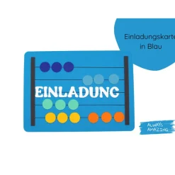 Einladungskarte Schulanfang | Bastelset | Rechenrahmen | Einschulungsfeier Ideen | Einladung zur Einschulung