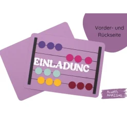 Einladungskarte Schulanfang | Bastelset | Rechenrahmen | Einschulungsfeier Ideen | Einladung zur Einschulung