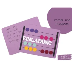 Einladungskarte Schulanfang | Bastelset | Rechenrahmen | Einschulungsfeier Ideen | Einladung zur Einschulung