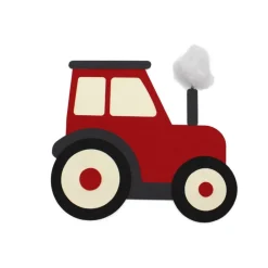 Einladungskarte Traktor Bastelset | Traktor Einladungskarten | der kleine rote Traktor | Roter Traktor