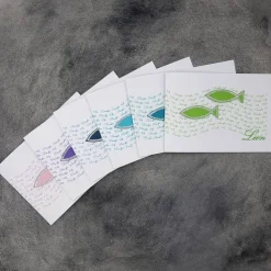 Einladungskarte zur Taufe Fische