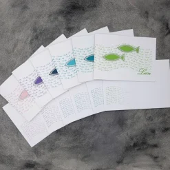 Einladungskarte zur Taufe Fische