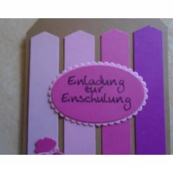 Einladungskarten Einschulung  Schulanfang Einladungkarte Einladung  Mädchen Schule  Stiftkarte Schulstart