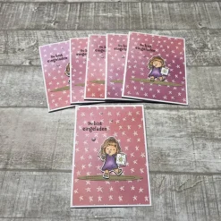 Einladungskarten Kindergeburtstag Mädchen 6er Set Einladung Geburtstag Karte Kinder