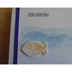 Einladungskarten Kommunion Einladungskarte Fisch Einladung Einladungen Mädchen Junge
