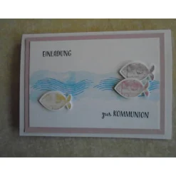 Einladungskarten Kommunion Einladungskarte Fisch Einladung Einladungen Mädchen Junge