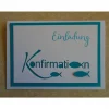 Einladungskarten zur Konfirmation Einladungskarte Fisch Einladung Einladungen Junge Grußkarte Konfirmationskarte