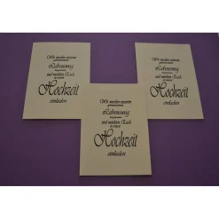 Einladungskarten-Set zur Hochzeit mit Umschlag