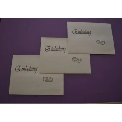 Einladungskarten-Set zur Hochzeit mit Umschlag