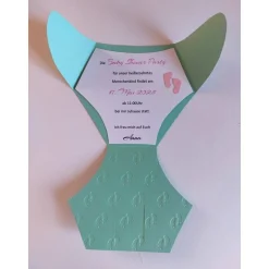 Einladungskarte/Windelkarte zur Taufe, Babyparty, Babyshower