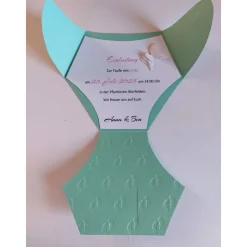 Einladungskarte/Windelkarte zur Taufe, Babyparty, Babyshower
