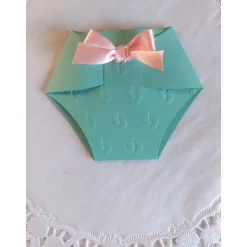 Einladungskarte/Windelkarte zur Taufe, Babyparty, Babyshower