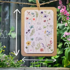 Einpflanzbare Karte zu Ostern aus Samenpapier | nachhaltige Geschenke | Grußkarte zu Ostern