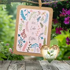 Einpflanzbare Karte zu Ostern aus Samenpapier | nachhaltige Geschenke | Grußkarte zu Ostern