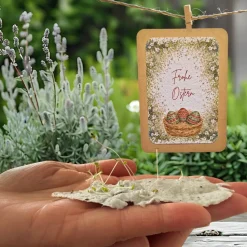 Einpflanzbare Karte zu Ostern aus Samenpapier | nachhaltige Geschenke | Grußkarte zu Ostern
