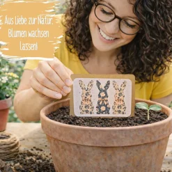 Einpflanzbare Karte zu Ostern aus Samenpapier | nachhaltige Geschenke | Grußkarte zu Ostern