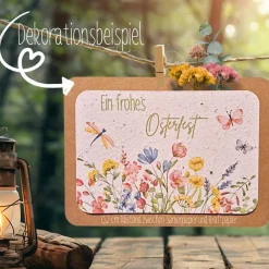 Einpflanzbare Karte zu Ostern aus Samenpapier | nachhaltige Geschenke | Grußkarte zu Ostern
