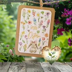 Einpflanzbare Karte zu Ostern aus Samenpapier | nachhaltige Geschenke | Grußkarte zu Ostern