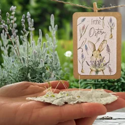 Einpflanzbare Karte zu Ostern aus Samenpapier | nachhaltige Geschenke | Grußkarte zu Ostern