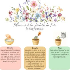 Einpflanzbare Kommunionskarte aus Samenpapier | nachhaltige Geschenke zur Kommunion | Grußkarte für Kommunionskinder