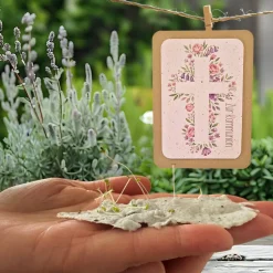 Einpflanzbare Kommunionskarte aus Samenpapier | nachhaltige Geschenke zur Kommunion | Grußkarte für Kommunionskinder