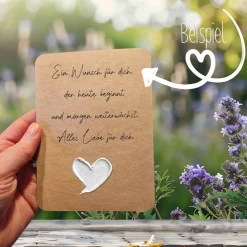 Einpflanzbare Kommunionskarte aus Samenpapier | nachhaltige Geschenke zur Kommunion | Grußkarte für Kommunionskinder