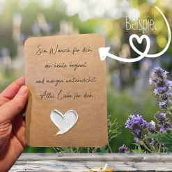 Einpflanzbare Kommunionskarte aus Samenpapier | nachhaltige Geschenke zur Kommunion | Grußkarte für Kommunionskinder