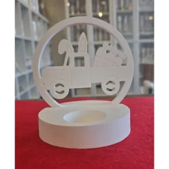 Einschieber für Teelichthalter - "Hasenmobil" - Osterdekoration -