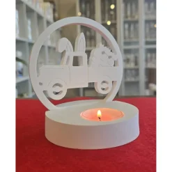 Einschieber für Teelichthalter - "Hasenmobil" - Osterdekoration -