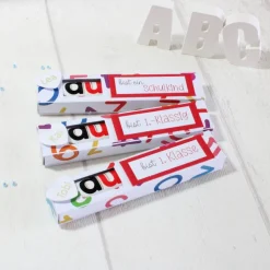 Einschulung * Schulkind * Schulanfang * Gastgeschenk * Geschenkbox für Schokoriegel * personalisierbar