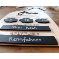 Einschulung Deko - Beschriftbare Tafel für Schulkind | Schulanfang | Erinnerung an die Schulzeit | Geschenk Einschulung,