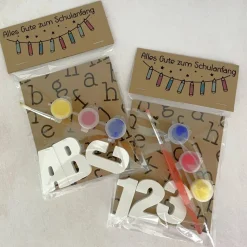 Einschulung Geschenkidee – DIY ABC & Zahlen Set zum Selber Gestalten für Kinder – Kreative Schultüte zur Einschulung to go