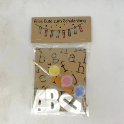 Einschulung Geschenkidee – DIY ABC & Zahlen Set zum Selber Gestalten für Kinder – Kreative Schultüte zur Einschulung to go