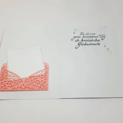 Einschulung Grußkarte Geldfach Schultasche ABC Glückwunschkarte