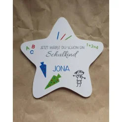 Einschulungsdeko für Sternenkind | Sternenkind Schulanfang | Einschulungsgeschenk Grabdeko | personalisierter Stern für