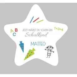 Einschulungsdeko für Sternenkind | Sternenkind Schulanfang | Einschulungsgeschenk Grabdeko | personalisierter Stern für